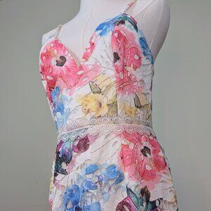 Dress the Population Multicolored Spaghetti Strap Sundress